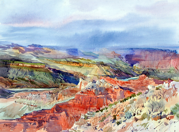 Rain Enters the Grand Canyon - Bernard Marks Fine Art